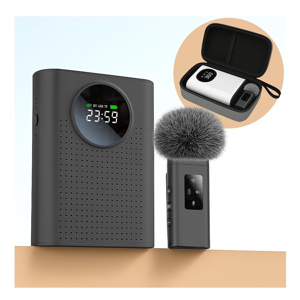 Voice Amplifier with Wireless Microphone for Teachers – Portable Bluetooth Cl...