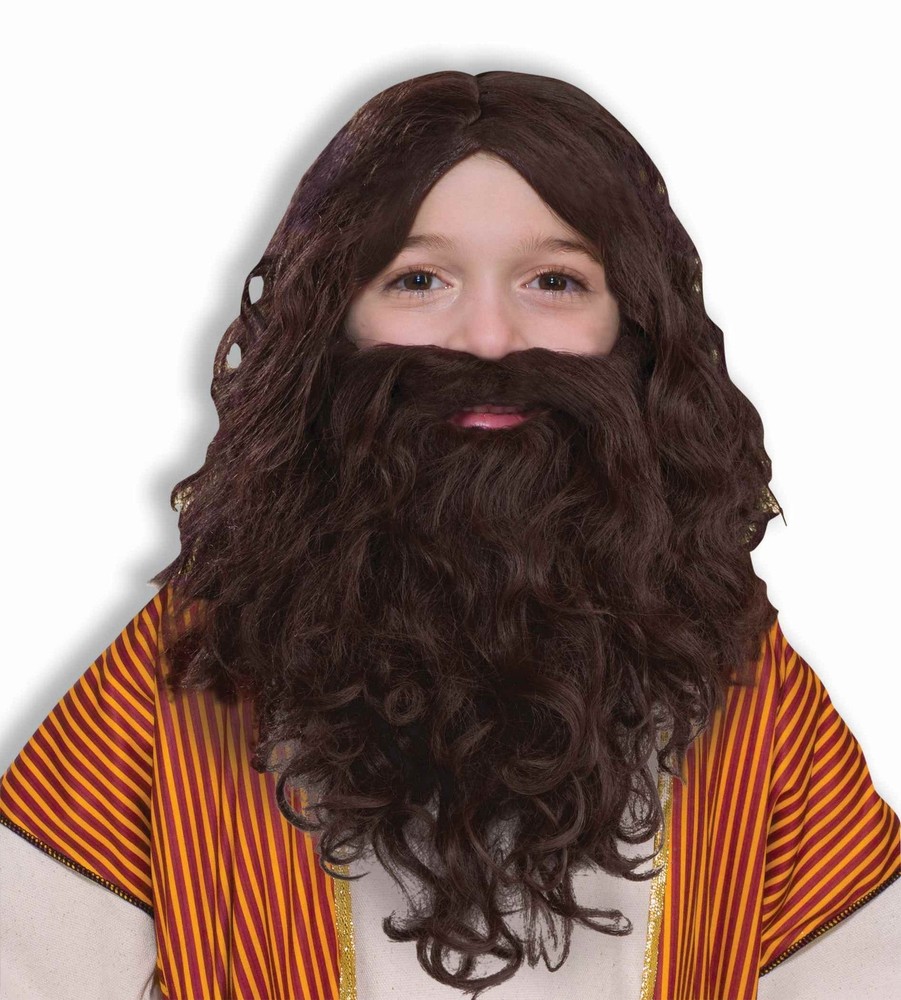 Kids Biblical Beard & Wig Set