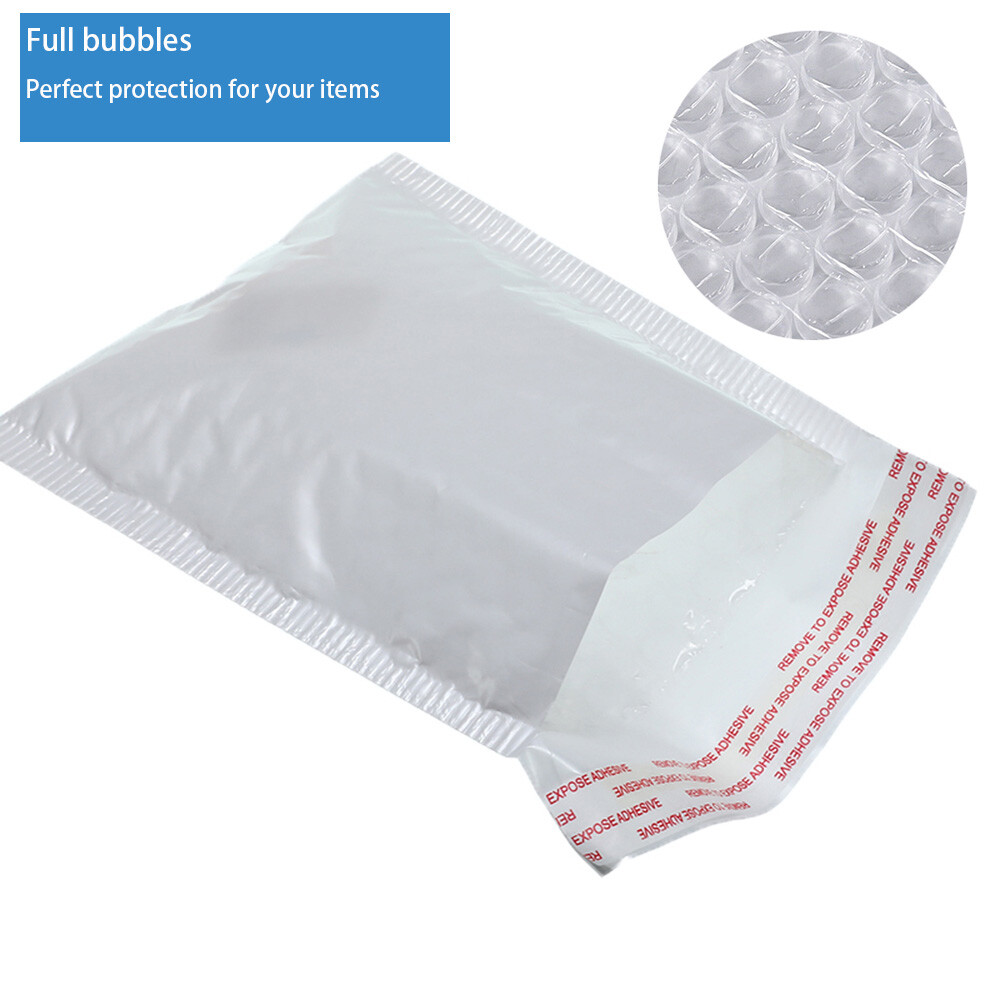 100PCs Padded Poly Bubble Mailers Envelopes Shipping Mailing Bag Self adhesive