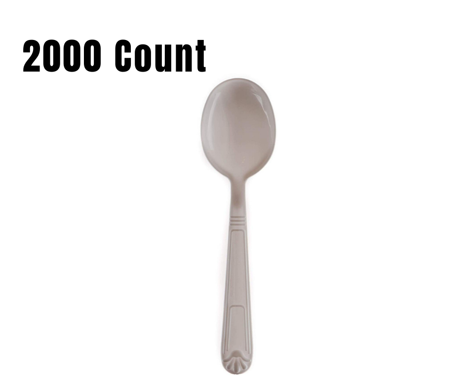 2000 Pack - Heavy Weight Plastic Spoons White