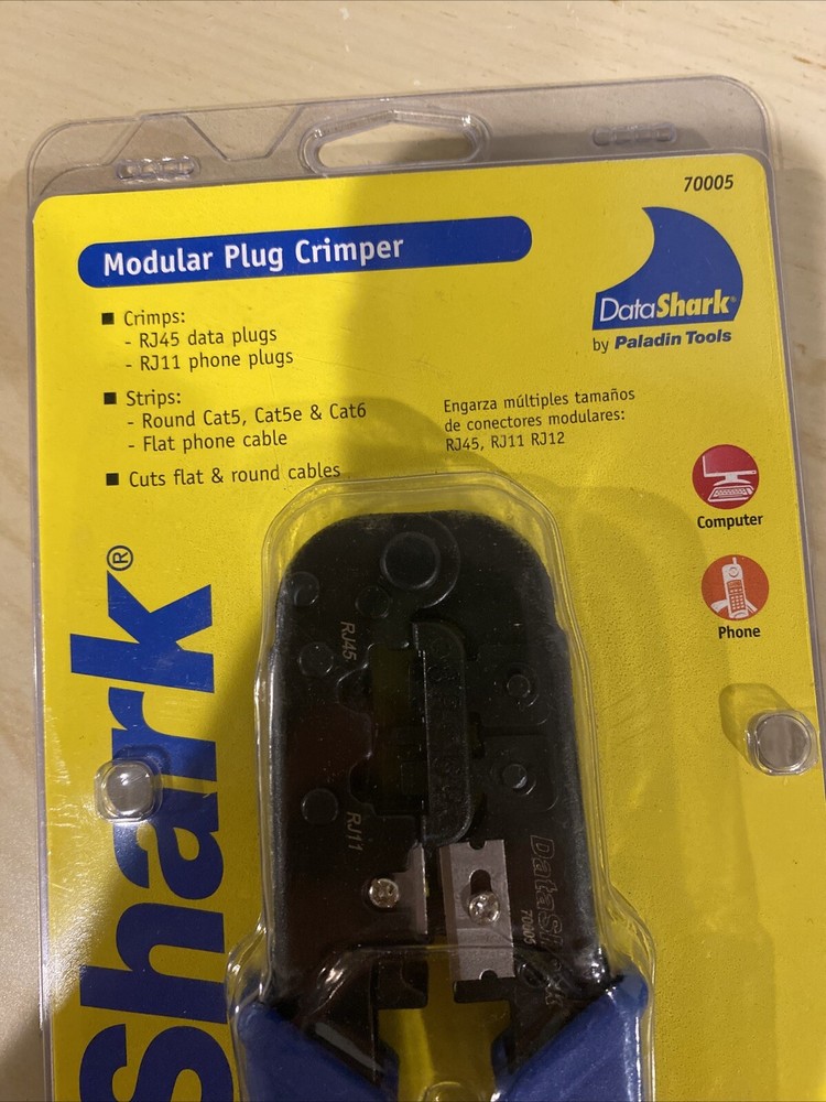 DataShark 70005 Modular Plug Crimper Tool Data/Phone Cable RJ45 RJ11 NEW NETWORK