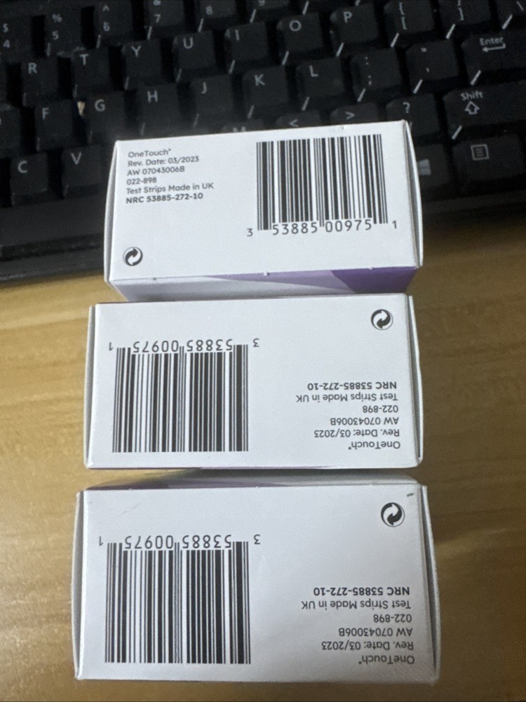 ONE Touch Verio Test Strips *** 100 x 3 boxes= 300 Test Strips Total Mint Super