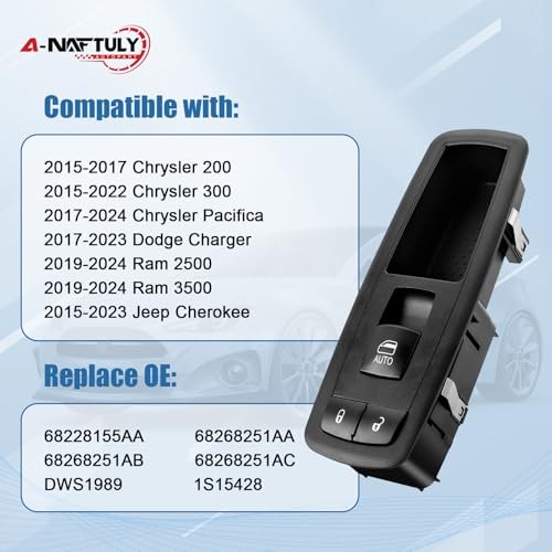 Power Window Switch Front Passenger Side Compatible with 2015-2017 Chrysler