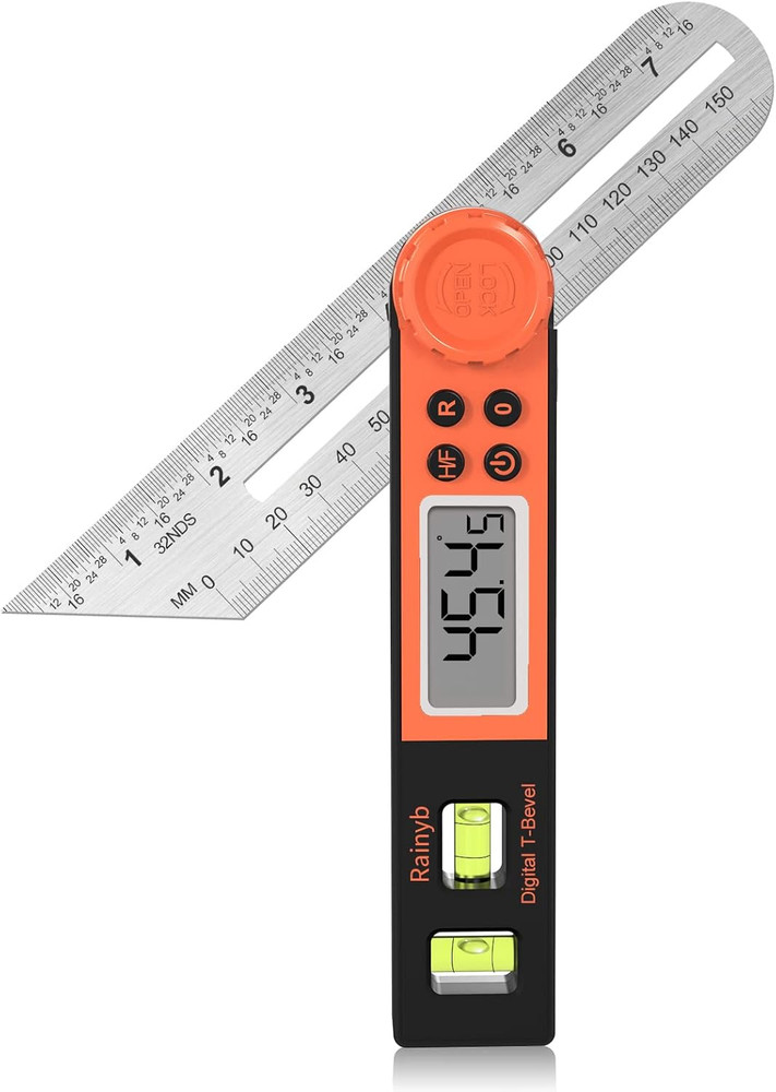 Digital Angle Finder Protractor 0-360 Degree T-Bevel Gauge & Protractor with Hor