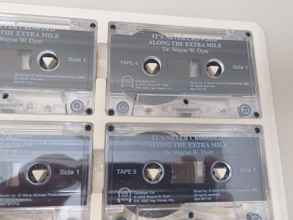 2002 Wayne Dyer It's Never Crowded Along The Extra Mile 6-Cassette Tape Program