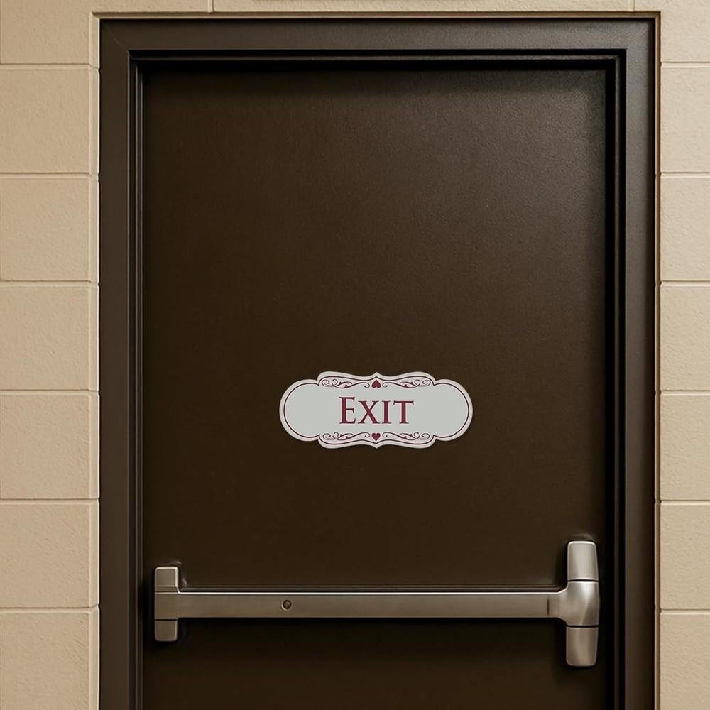 Designer EXIT Sign -Red - Medium (1 Pack)