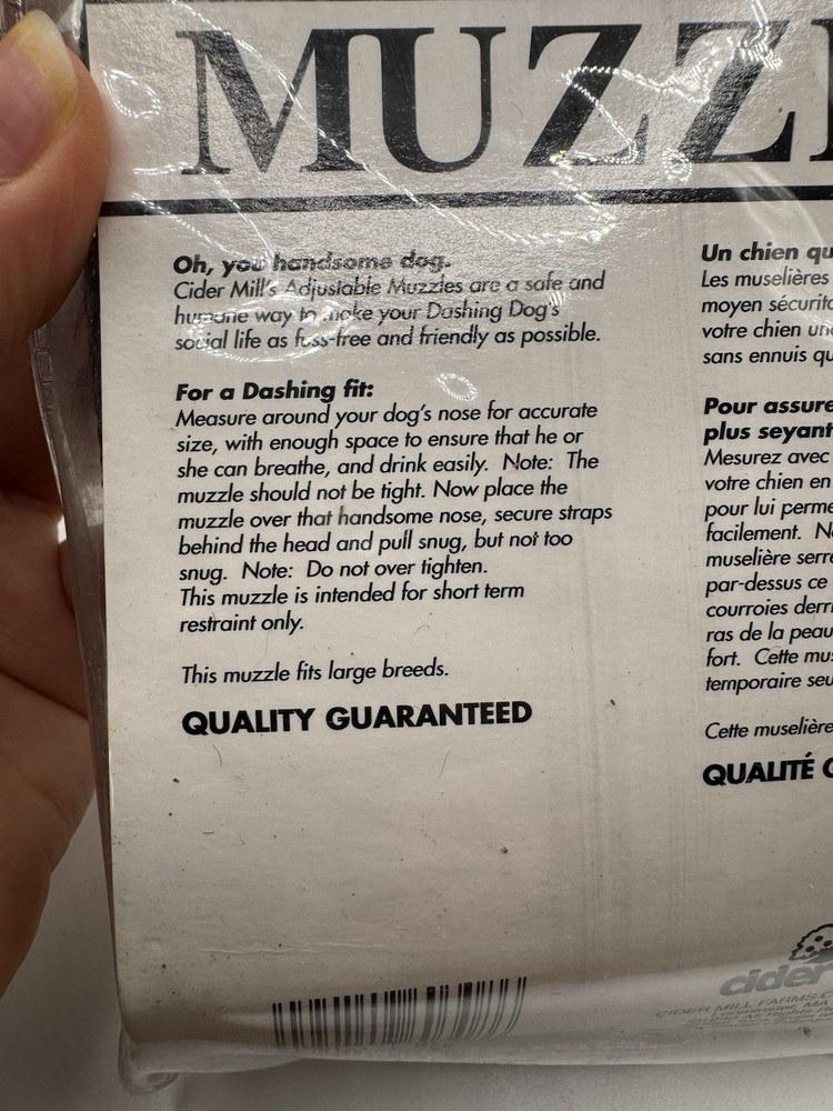 Dashing Dogs Large Adjustable Nylon Muzzle