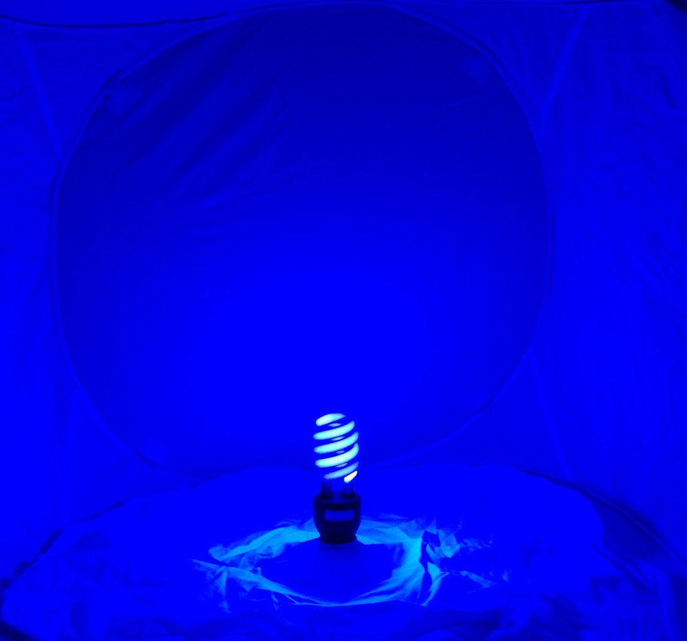 15W UV Black Spiral CFL Fluorescent Light Bulb - E27 E26