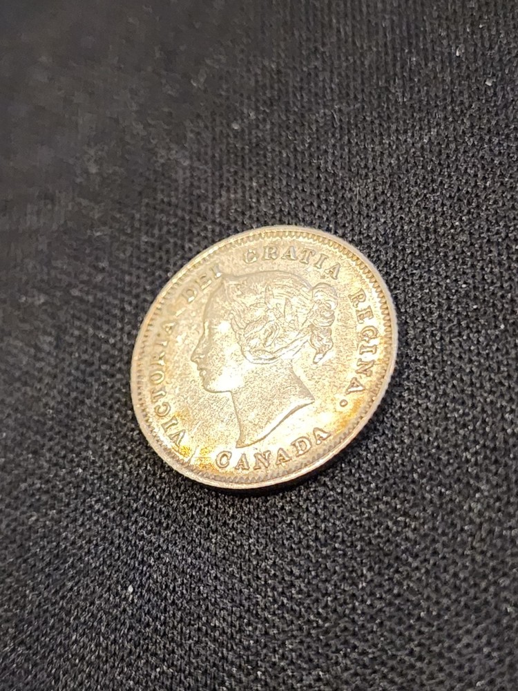 1900 Canada 5 Cents Oval 0 Silver Coin