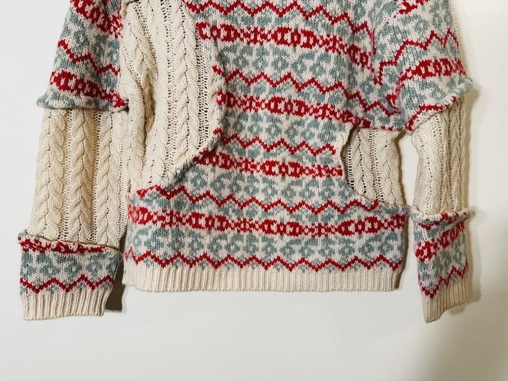 Zara mock neckline wool blend pullover sweater multicolor NWOT size S