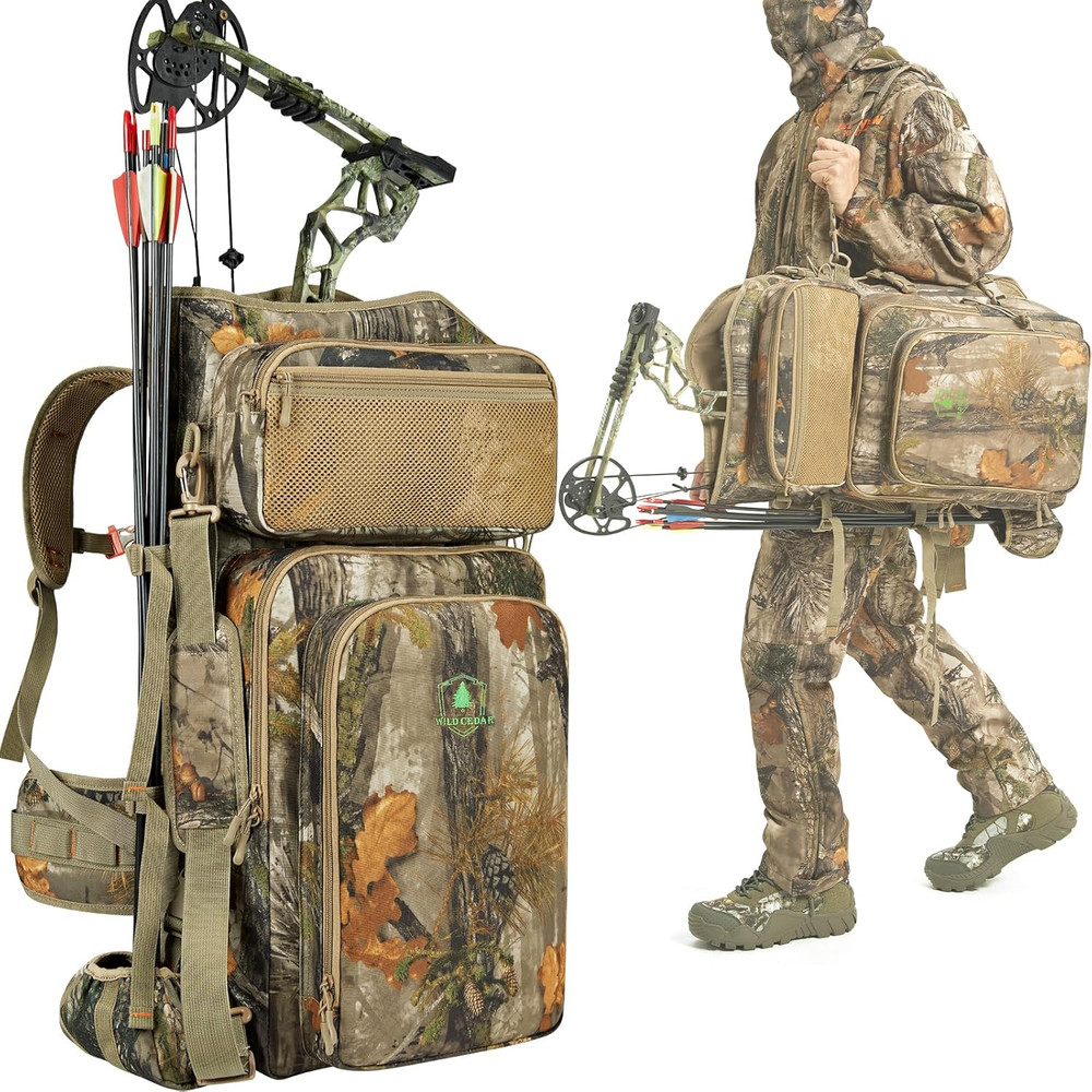 Camo Saddle Hunting Backpack Bow Holder for Men Compound Bow Archery Pack