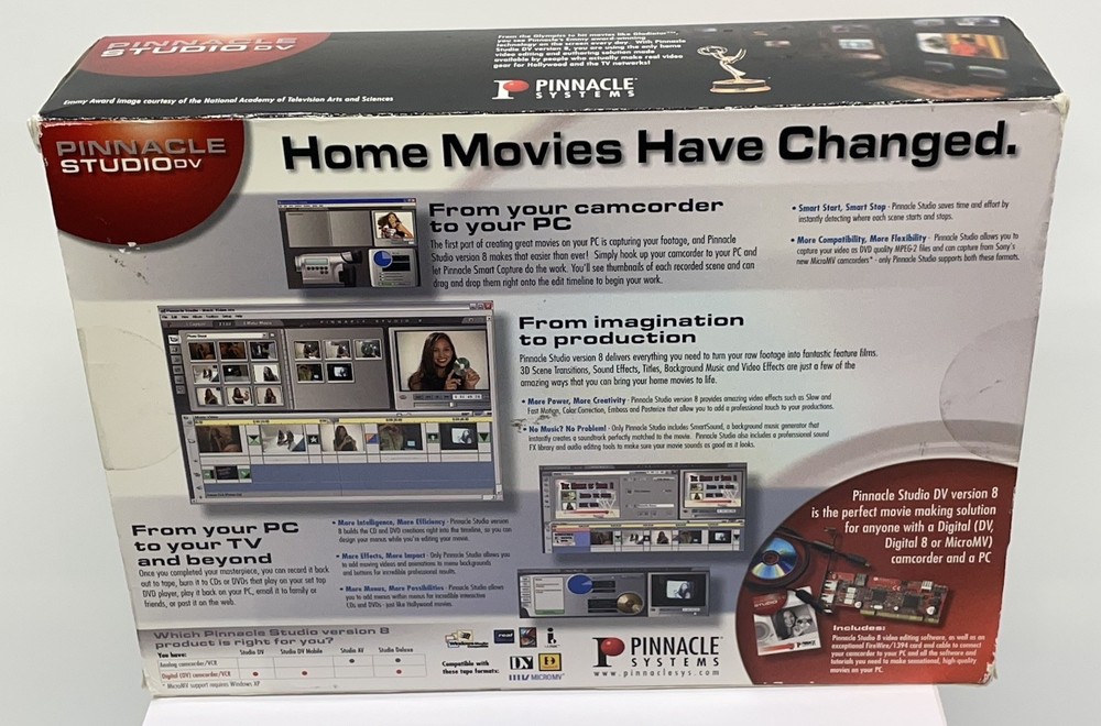 Pinnacle Studio DV Version 8 Professional Movie Making System Computer Software