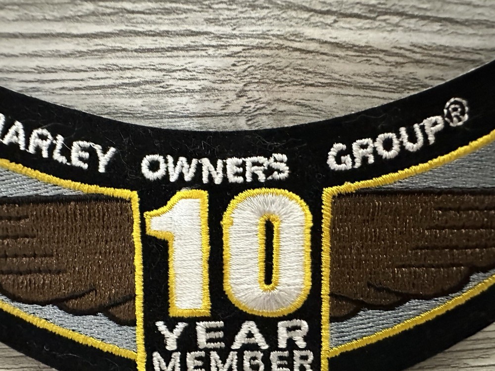 Harley Davidson HOG Owners Group Winged 10 Year Member Patch