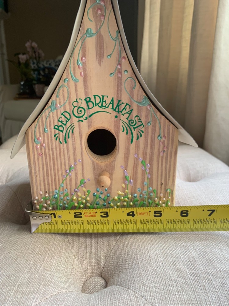 Handcrafted M&M Designs Bird House Handpainted