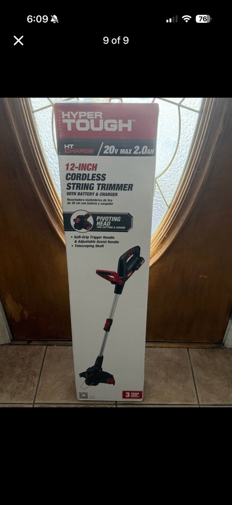 Hyper Tough 20v Max Cordless 12” String Trimmer