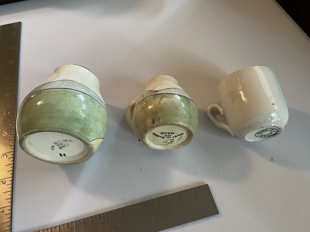 Vintage Cat & Dog Cup & 2 Pitchers