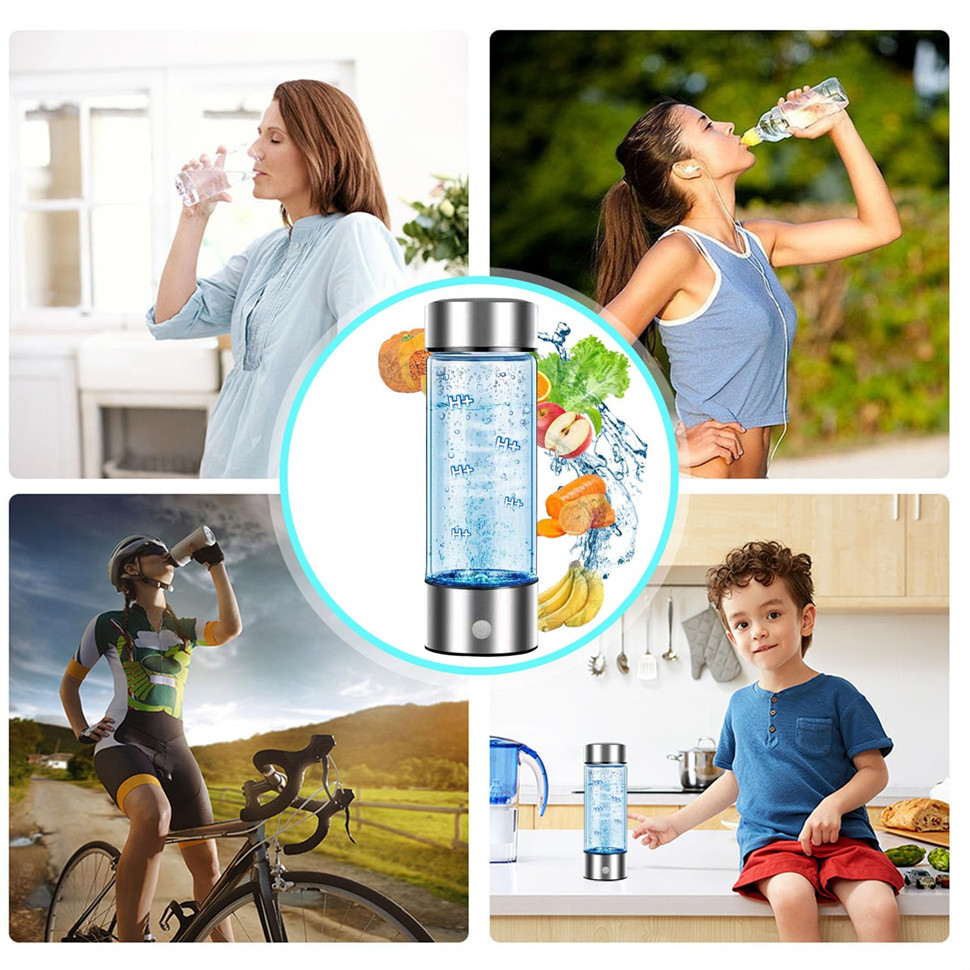 Hydrogen Rich Generator Water Cup Alkaline Ionizer Maker Bottle Anti-Oxidation