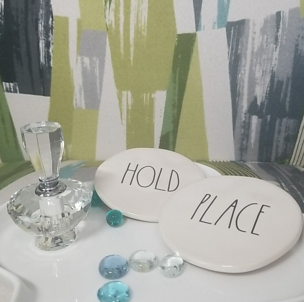 Faceted Perfume Bottle Decor Rae Dunn Coasters