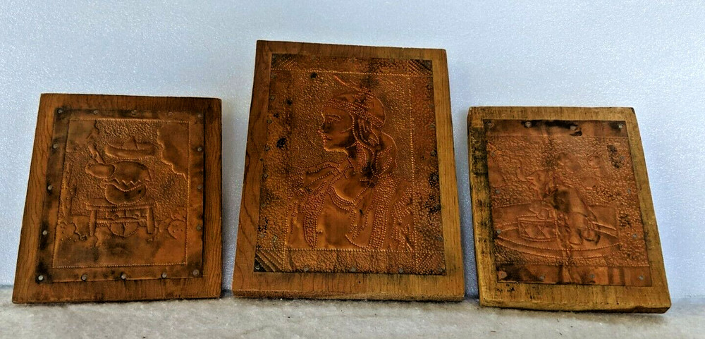 Copper Folk Art. Punch Prints