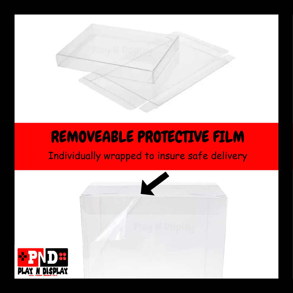 25 Sega Saturn CD PS1 Protective Sleeve Box Protector Clear Plastic Display Case