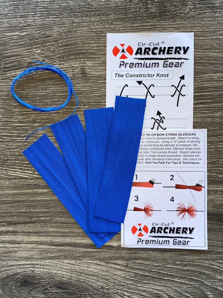 Bow String 4 SILENCERS + 60" TYING THREAD Archery Bow String CAT WHISKERS F/SH