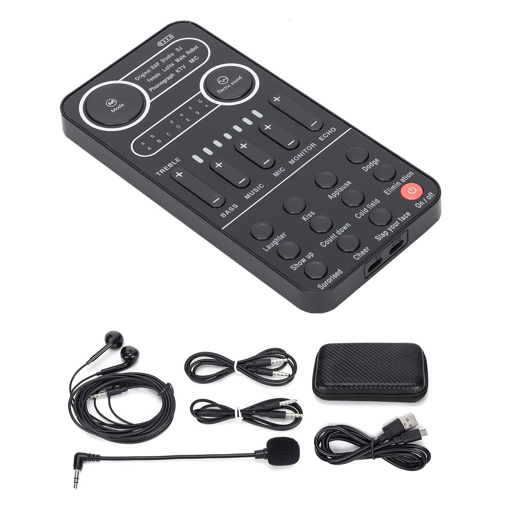 For Cable Sound Card Portable Mixer with Evading Function 13 Adjustable Stones