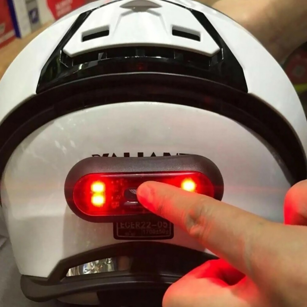 Waterproof Motorcycle Rear LED Helmet Light USB Rechargeable Light Replacement