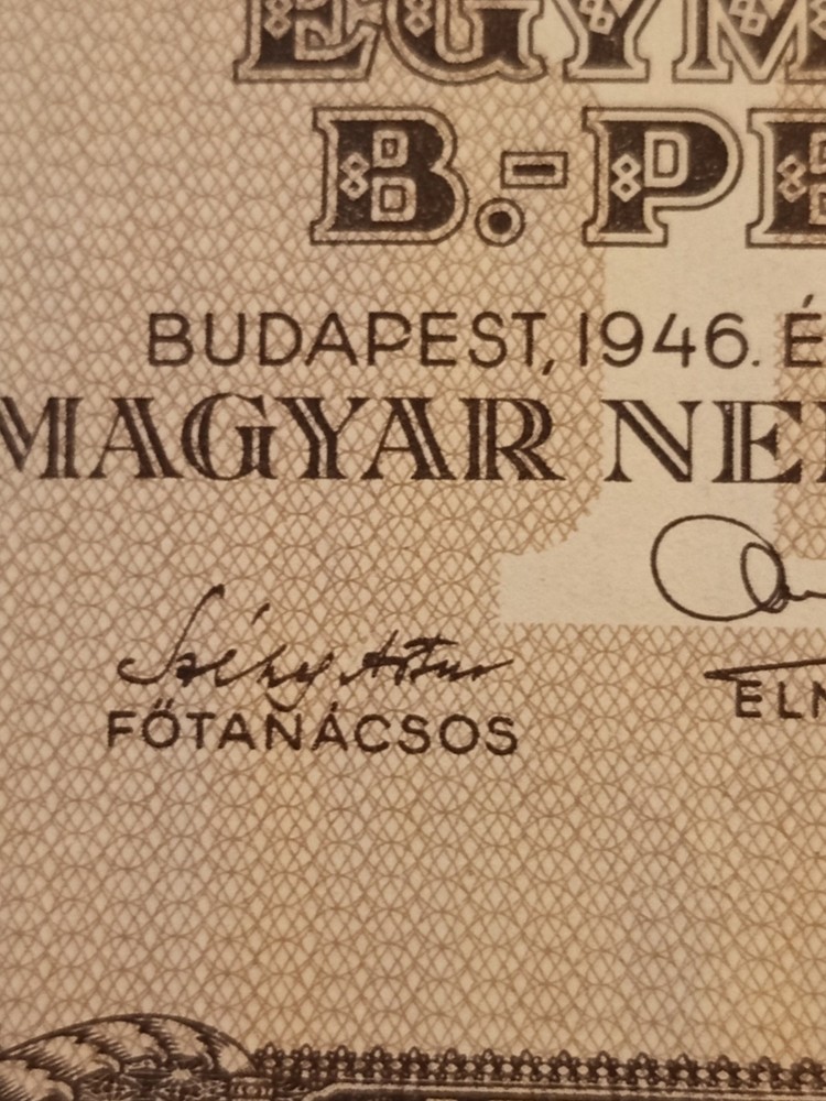 Egymillió B. - Pengő 1946