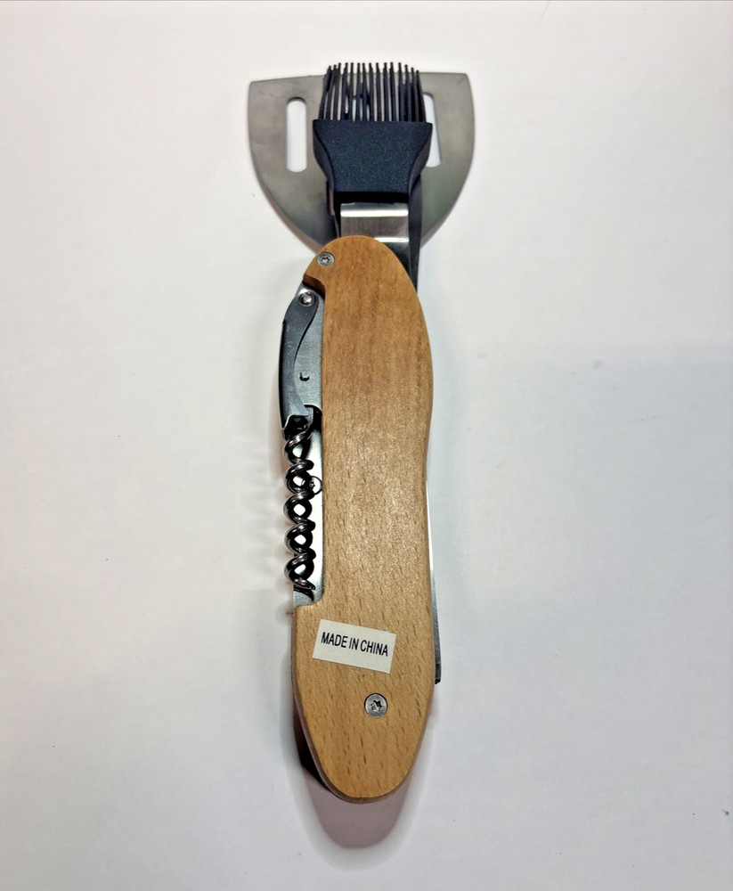 BBQ Multi Tool, BBQ Tool Set 5 in 1 Multifunction Foldable Portable Spatula