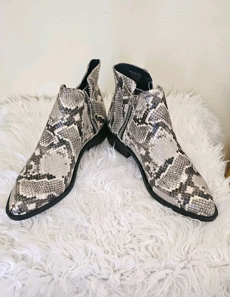STEVEN by Steve Madden Snake Pattern Boots