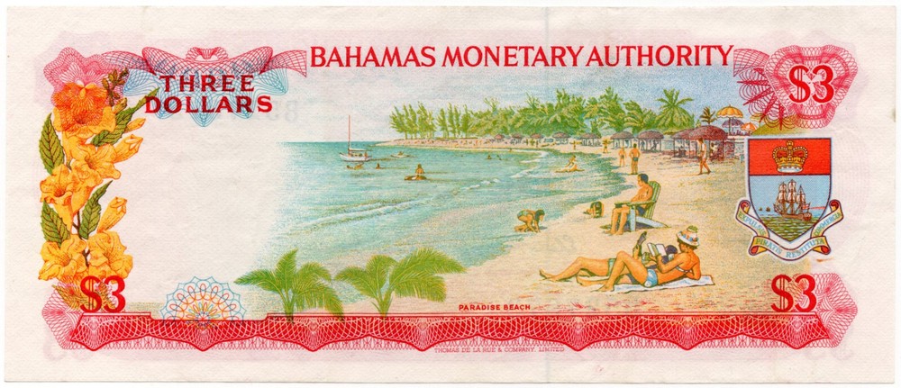 Bahamas 1968 3 Dollars P28 UNC
