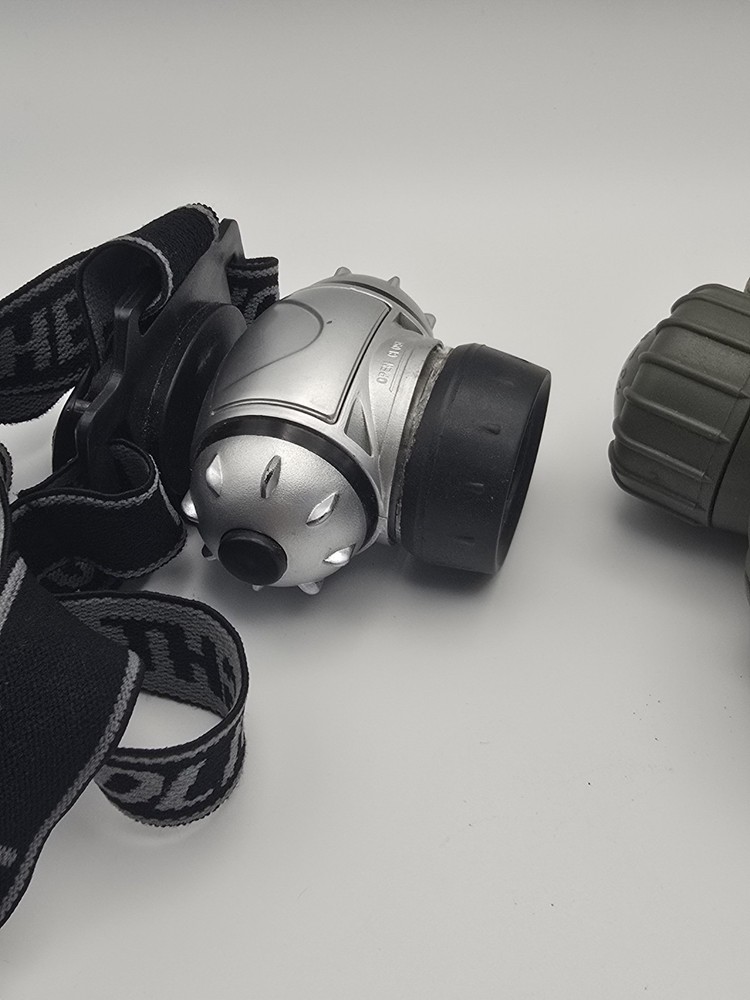 Headlamp Lot Nightblaster Green One Unknown Silver *UNTESTED* Head Light