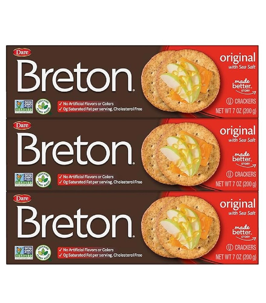 Breton Original Crackers 7 Ounce Pack of 3