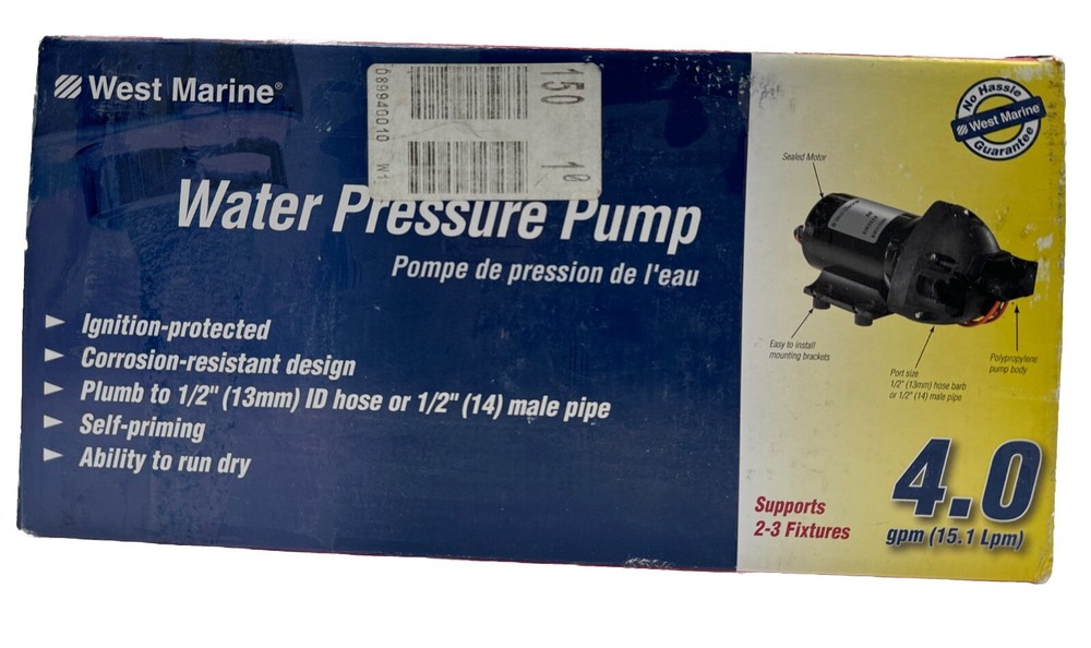 West Marine 4 GPM Freshwater System Pump