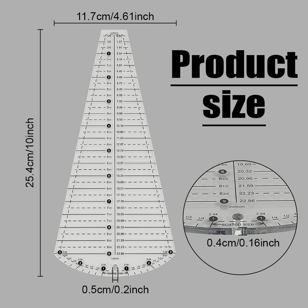 Acrylic Quilting Template Dresden Plate Petal Shape Template Sewing Projects