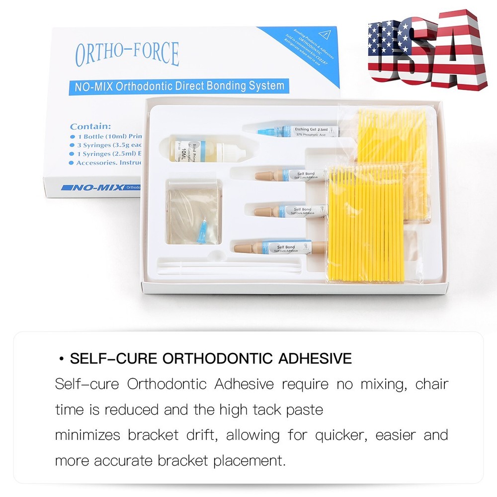 Dental Orthodontic Adhesive Bonding Self Cure Curing Composite Kit