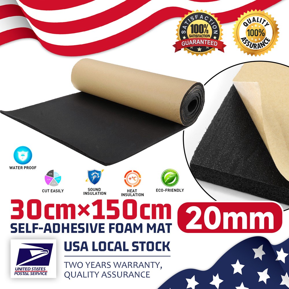1 Roll Self Adhesive Foam Padding Sheets - 12" x 59" Neoprene Insulation Tape