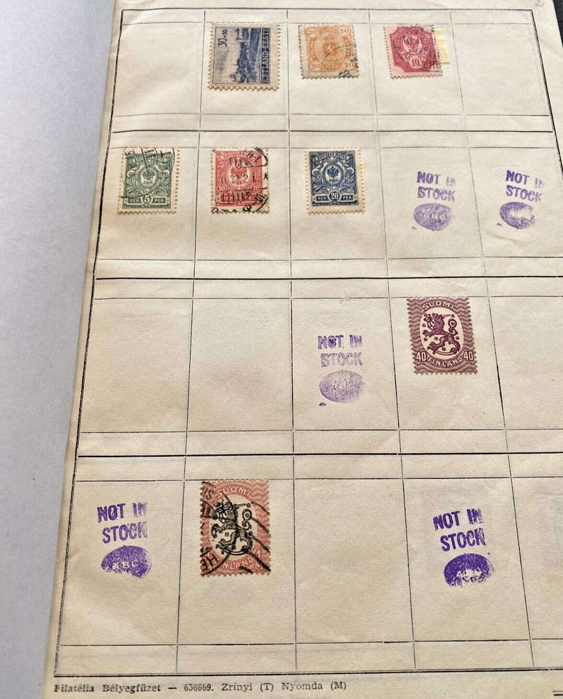 WW Stamps Finland hinged on approval pages