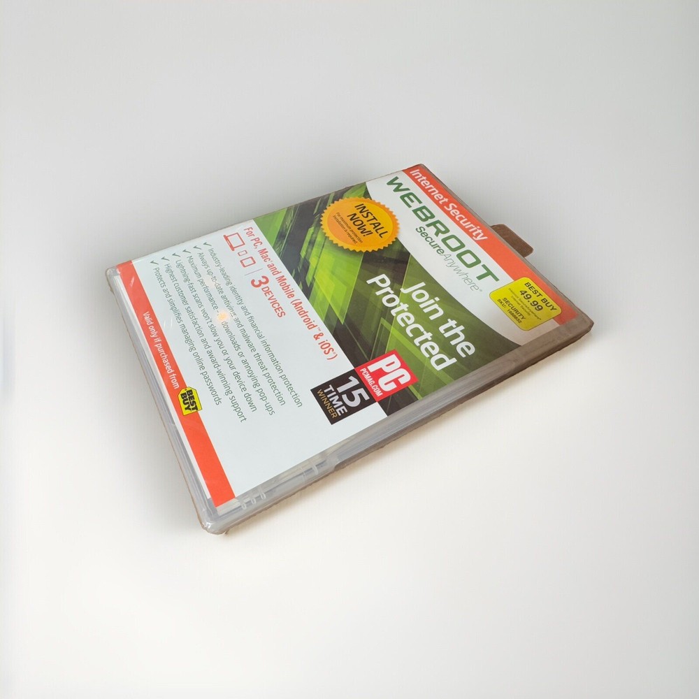 WEBROOT SecureAnywhere Internet Security PLUS - 3 Devices / 1 Year Subscr