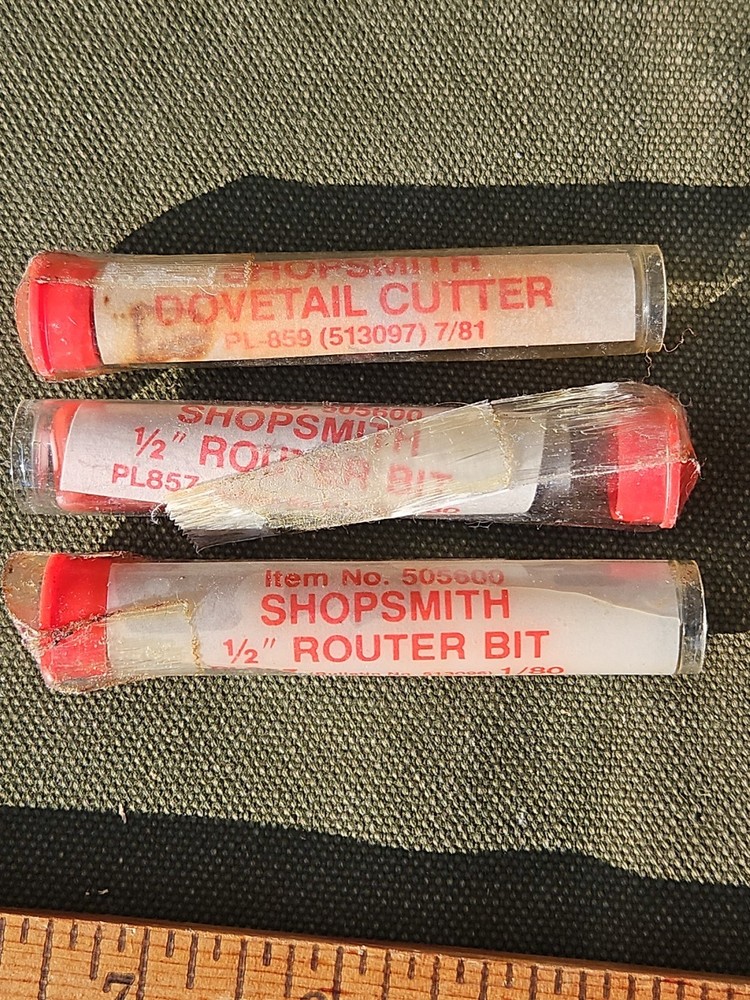 6 Shopsmith Router Bits for All Marks NOS Unused Original Packaging