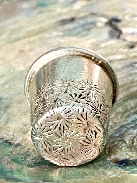 Silver Thimble Hallmarked with Beautiful Design