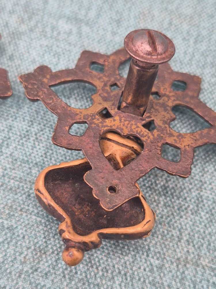 Antique Brass Hanging Drop Pulls Set of 2