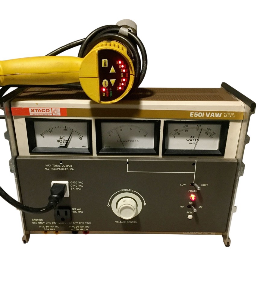 Staco E50I VAW Power Source Variac Variable Transformer Watts Amps AC Volts