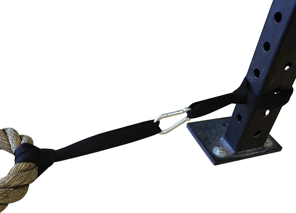 Premium Battle Rope Anchor Strap Kit, Polyester Webbing, Stops Rope Damage