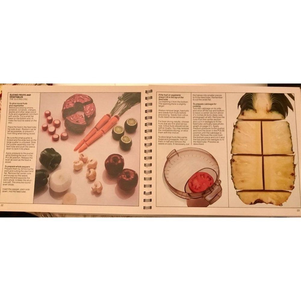 Cuisinart DLC-10+ Food Processor Instructions & Recipes ring bound