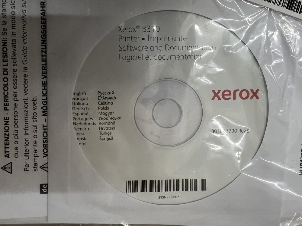 XEROX B310 Software & Documentation