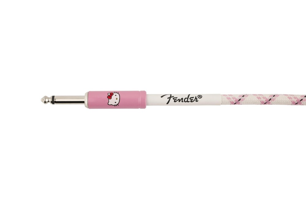 Fender x Hello Kitty White Pink Woven Cable 10ft