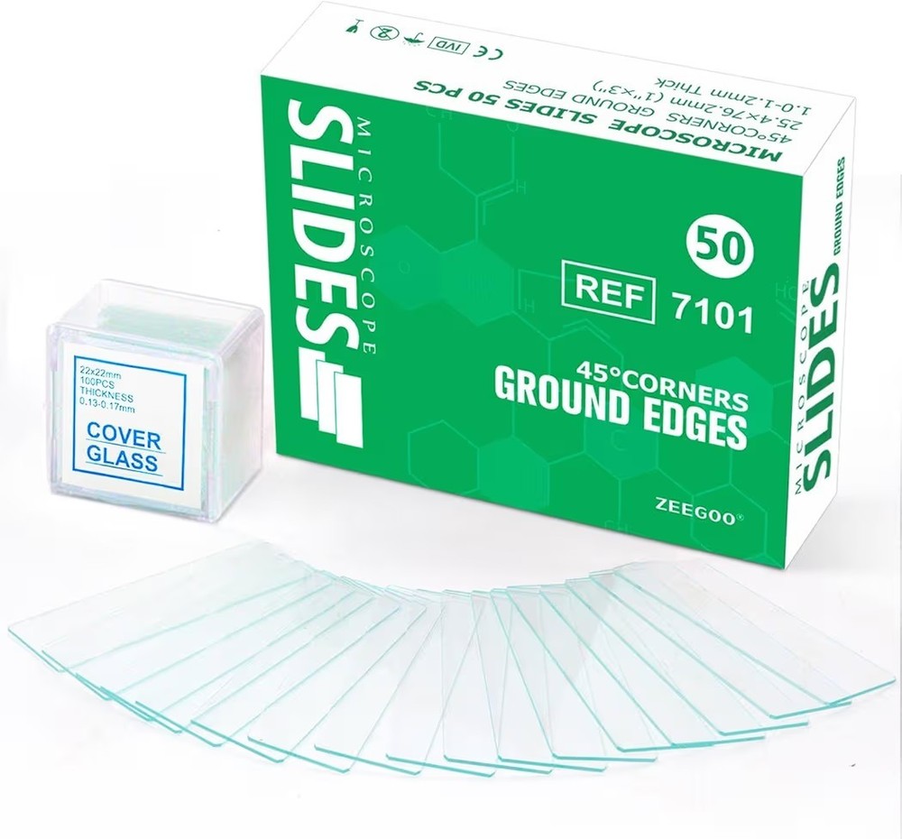 Microscope Slides and Covers, Pre-Cleaned Optical Glass, High Light...
