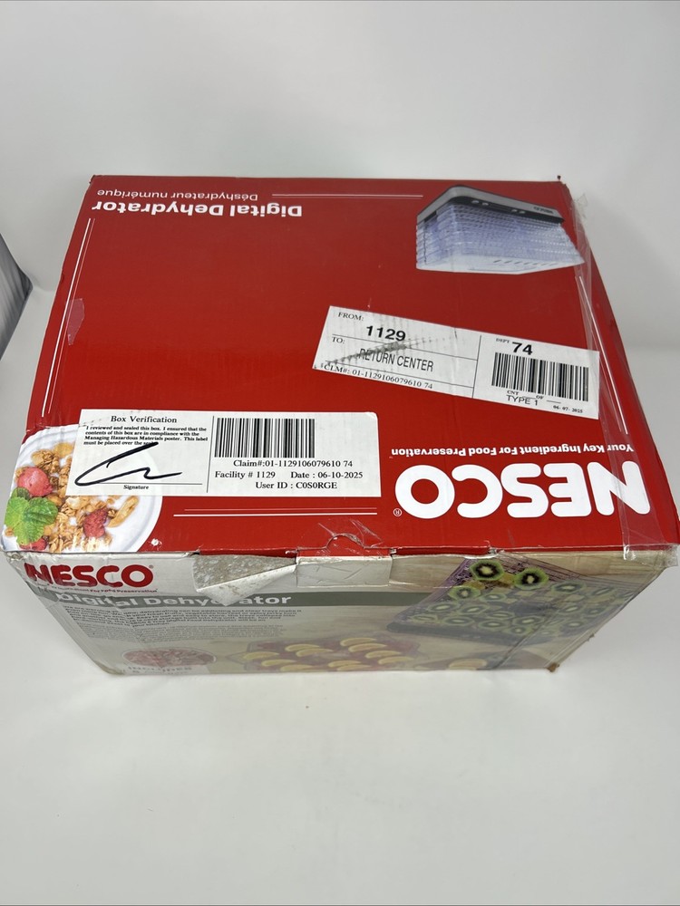 NESCO FD-5TC 5 Clear Tray Rectangular Dehydrator with Digital Timer