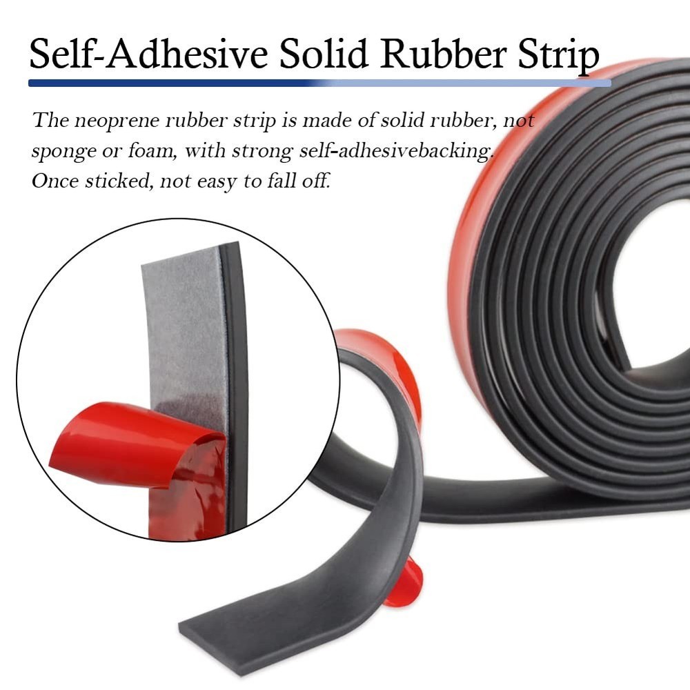 Neoprene Rubber Strips Self Adhesive Solid Rubber Sheets, Rolls & Strips for ...